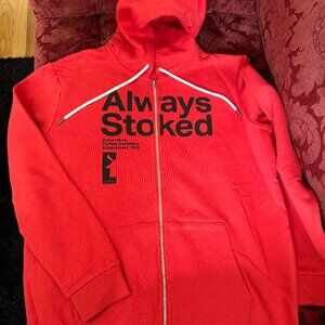 Red Dutch Bros Zip Up Hoodie- XL
